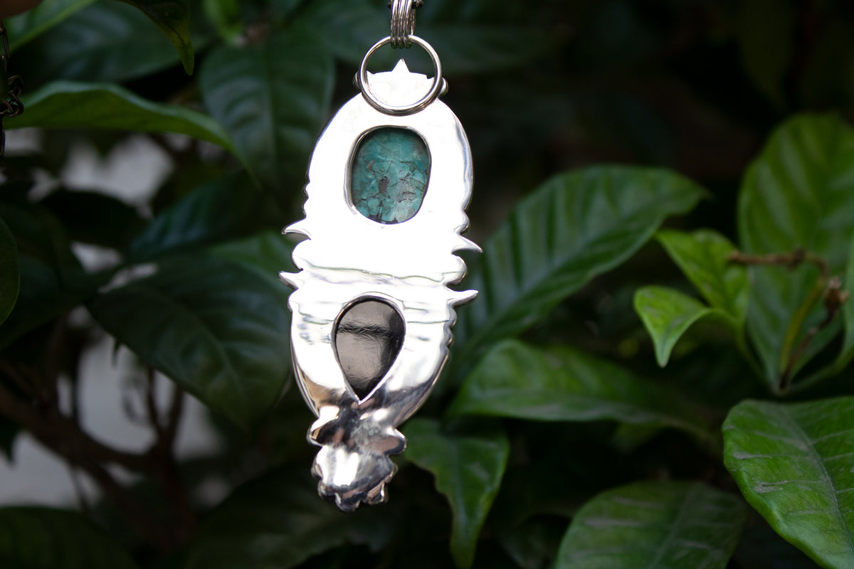 Turquoise & Onyx Pendant