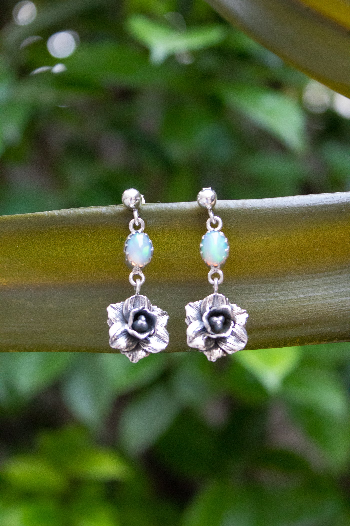 Blooming Fire: Opal Earrings, AE-7610