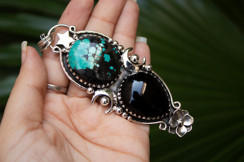 Turquoise & Onyx Pendant