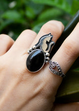 Black Onyx Cat Ring, AR-6861