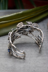 Twilight Garden - Sterling Silver & Kyanite Cuff Bracelet, AB-7620