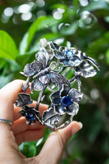 Twilight Garden - Sterling Silver & Kyanite Cuff Bracelet, AB-7620