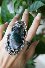 Bague Agate Mousse AR- 6679