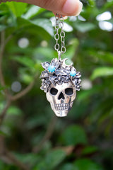 Moonlit Requiem: Skull Pendant