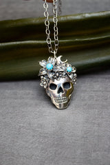 Moonlit Requiem: Skull Pendant