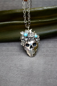 Moonlit Requiem: Skull Pendant