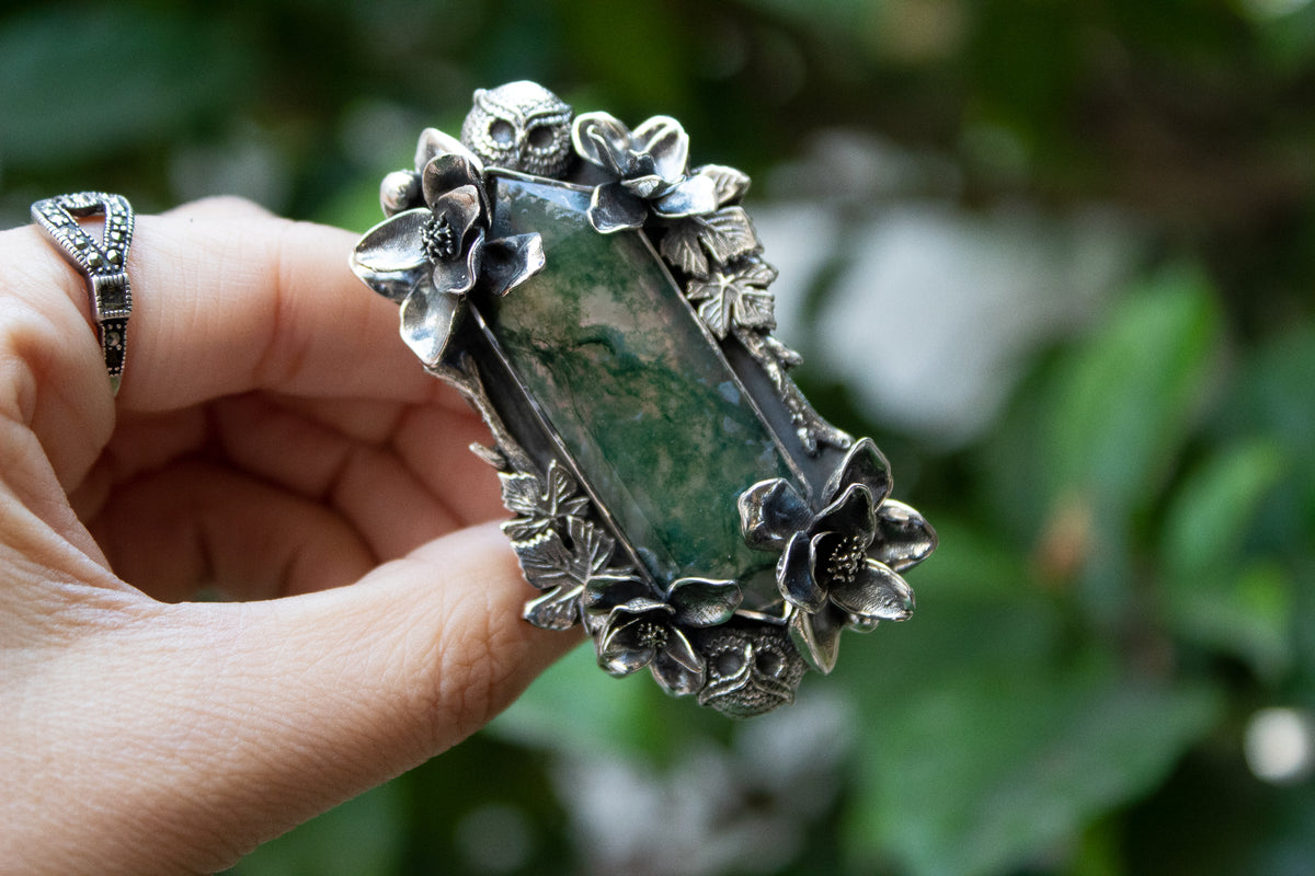 Moss Agate Ring AR- 7179