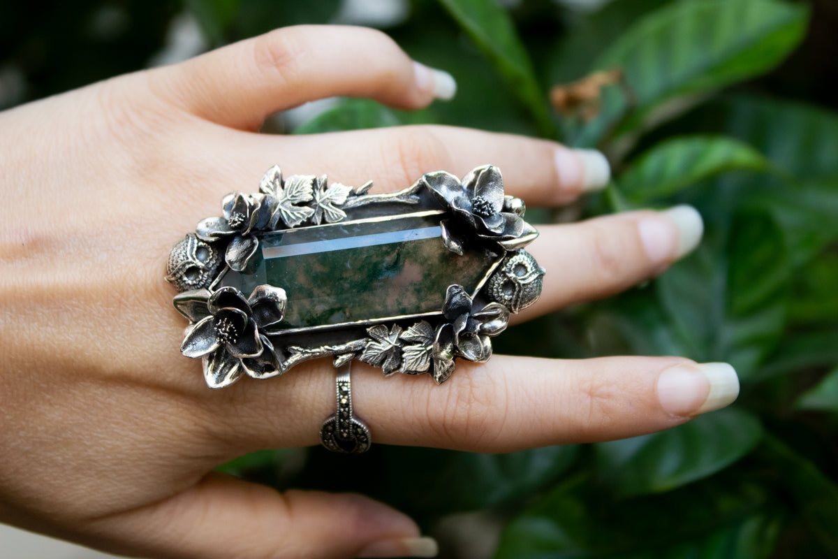 Moss Agate Ring AR- 7179