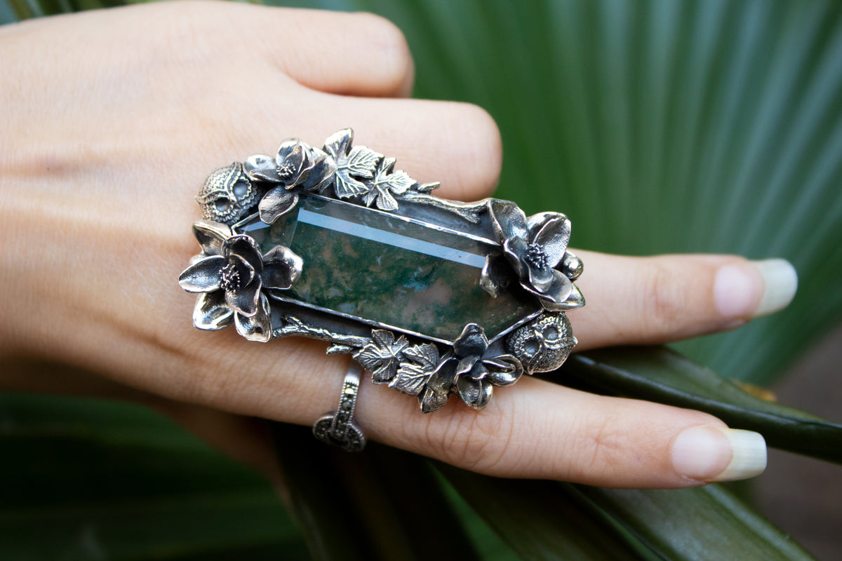 Moss Agate Ring AR- 7179