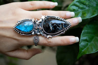 Pietersite & Labradorite Ring, AR-6864