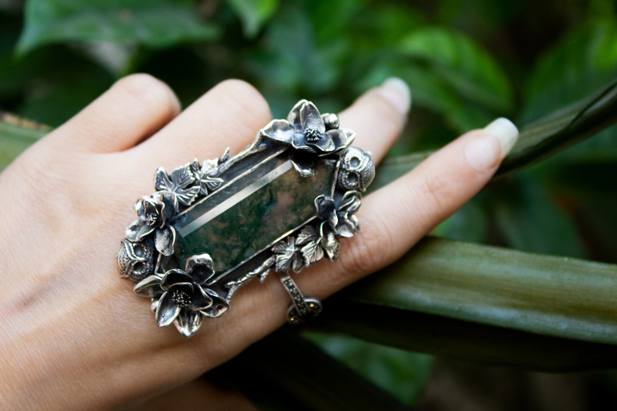 Moss Agate Ring AR- 7179