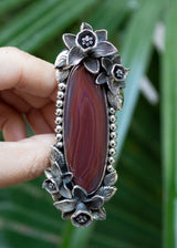 Red Botswana Agate Ring, AR-7185