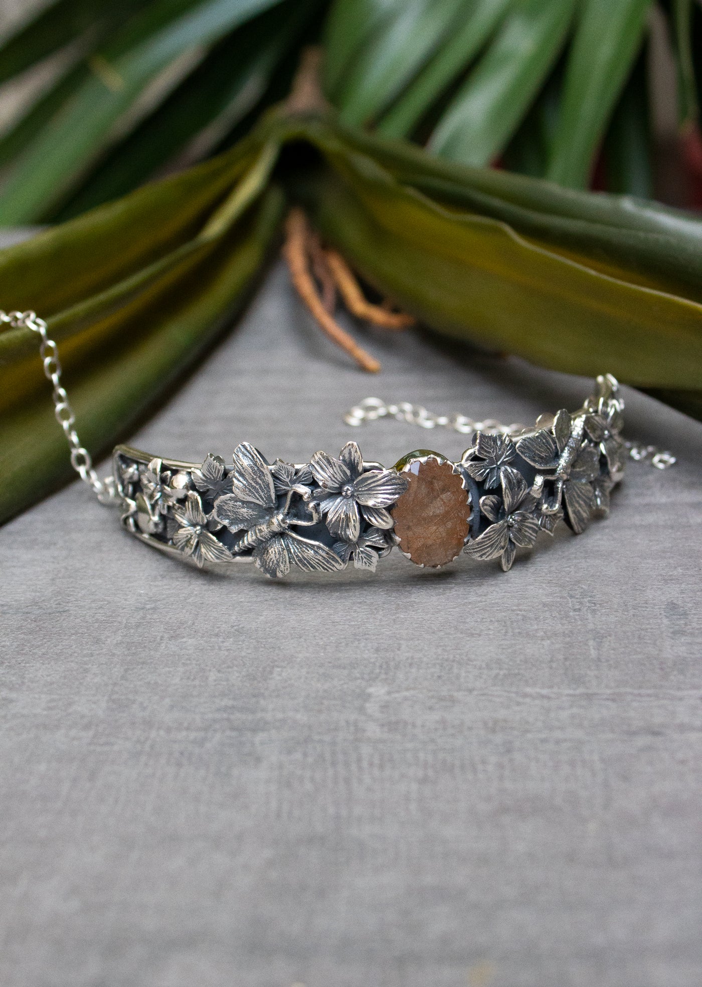 Threads of Dawn: Golden Rutilated Quartz Choker, AN-7622