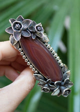 Red Botswana Agate Ring, AR-7185