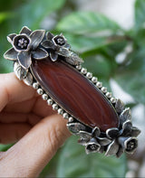 Red Botswana Agate Ring, AR-7185