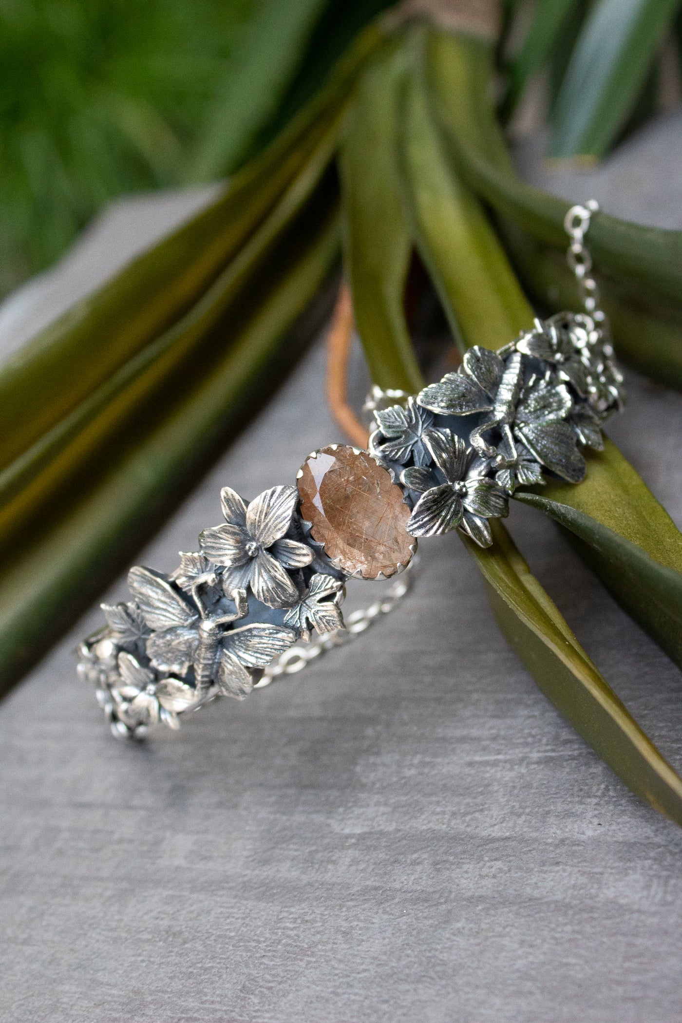 Threads of Dawn: Golden Rutilated Quartz Choker, AN-7622