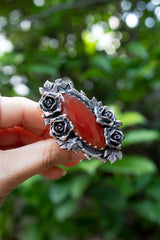 Crimson Roses: Red Onyx Ring, AR-7655