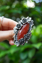 Crimson Roses: Red Onyx Ring, AR-7655