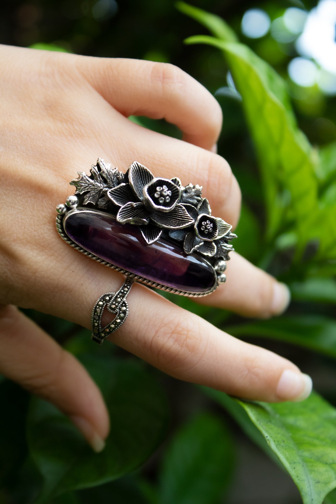 Whispers of the Violet Grove: Amethyst Ring, AR- 7657