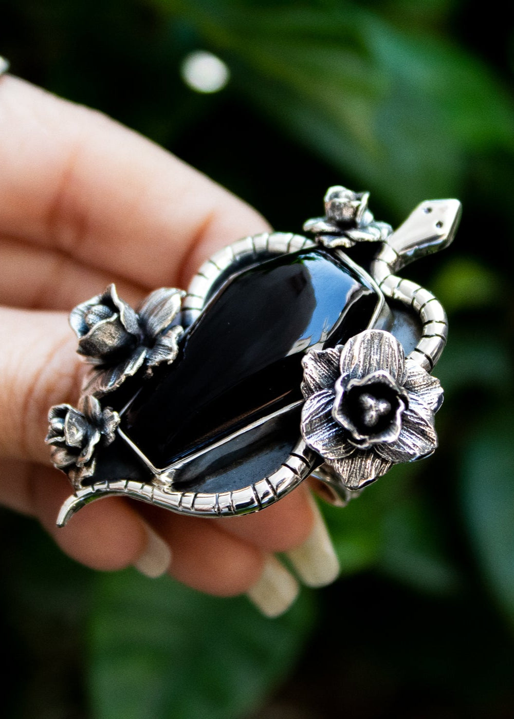 Coffin Black Onyx Ring, AR-7165