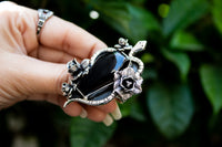 Coffin Black Onyx Ring, AR-7165