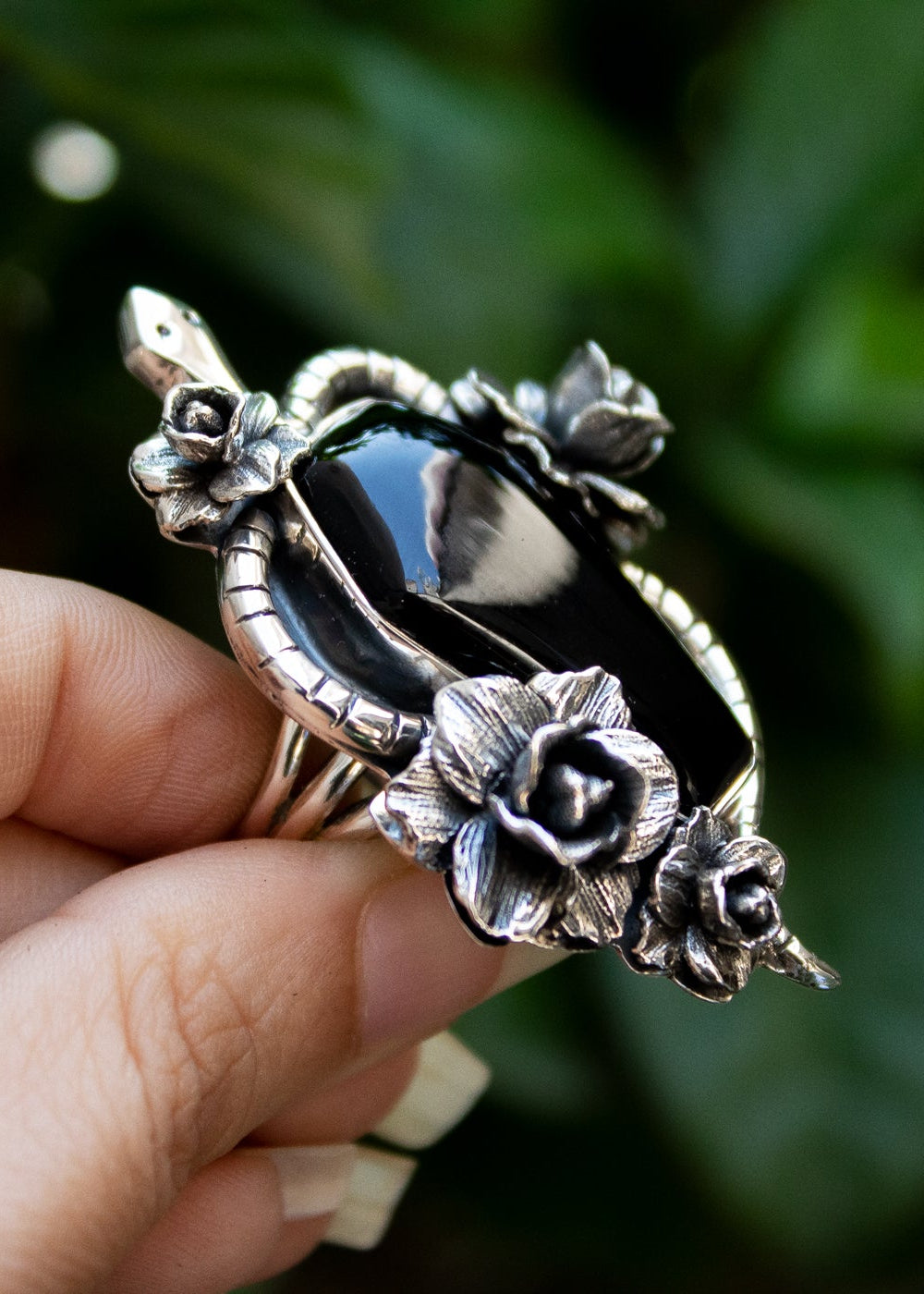 Coffin Black Onyx Ring, AR-7165