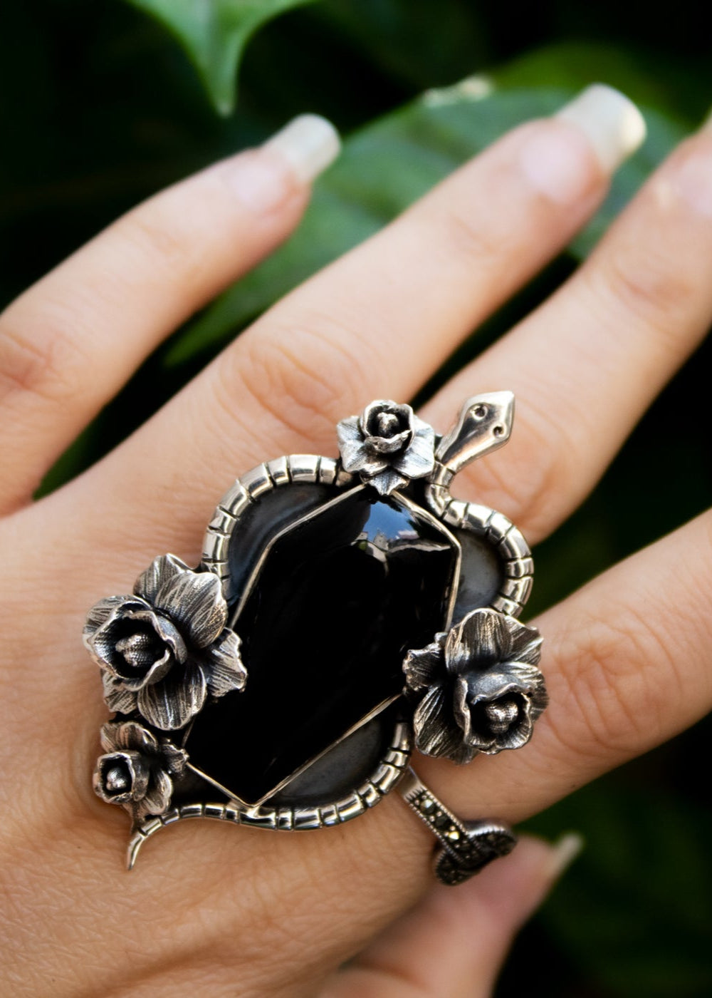 Coffin Black Onyx Ring, AR-7165