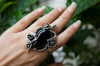 Coffin Black Onyx Ring, AR-7165