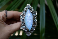 RÉSERVÉ Moonstone Ring, Blue Marquise Stone Ooak Ring, AR-6630