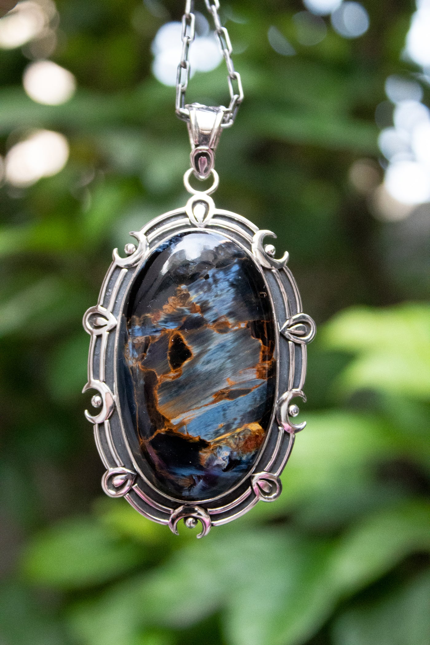 Midnight Embers: Pietersite Pendant: AP-7638