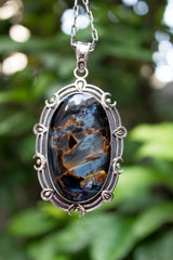 Midnight Embers: Pietersite Pendant: AP-7638