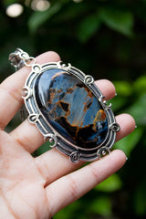 Midnight Embers: Pietersite Pendant: AP-7638