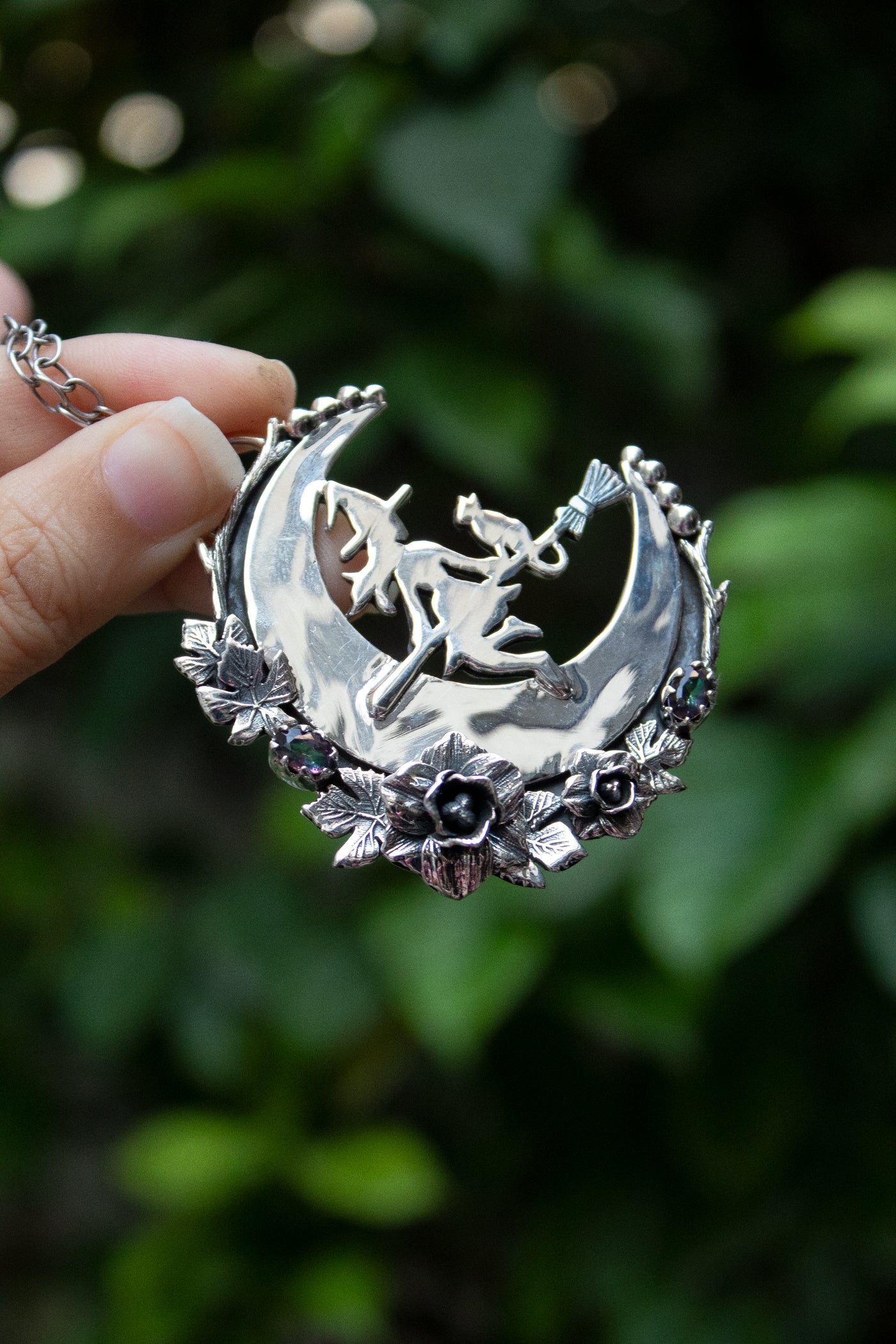 The Witch of the Crescent Moon Pendant, AP-7639