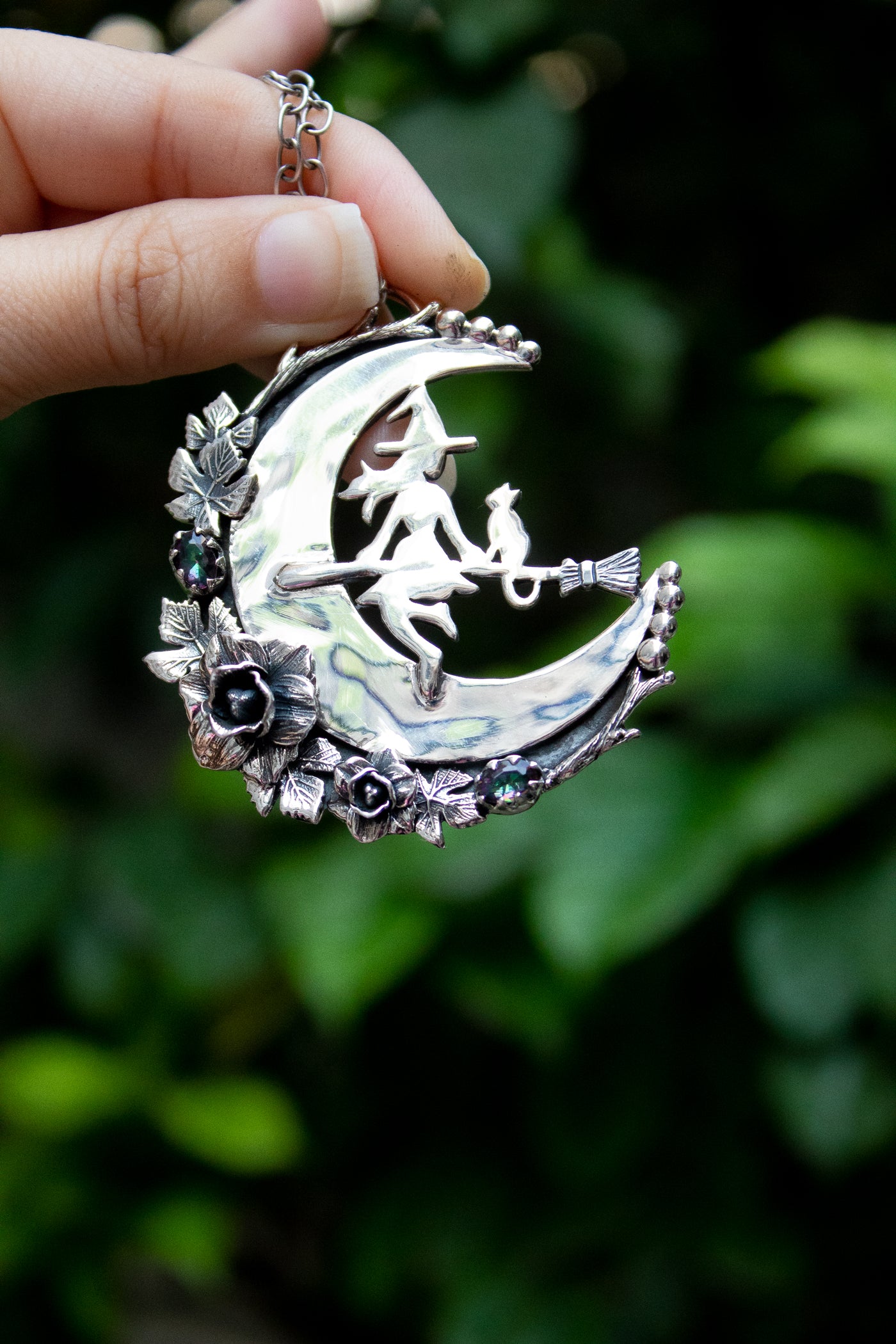 The Witch of the Crescent Moon Pendant, AP-7639