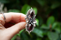 Floral Garnet Ring AR-7192