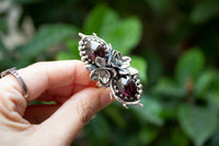 Floral Garnet Ring AR-7192