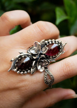 Floral Garnet Ring AR-7192