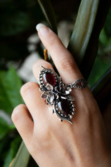 Floral Garnet Ring AR-7192