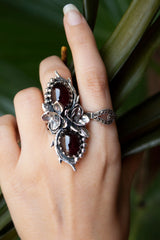 Floral Garnet Ring AR-7192