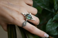 Labradorite Ring, Boho Handmade Ring, AR-6893