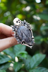 Grave Bloom: Black Rutile Ring, AR- 7643