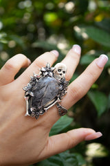 Grave Bloom: Black Rutile Ring, AR- 7643