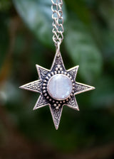 Moonstone Pendant, Handmade Celestial Pendant, AP-6901