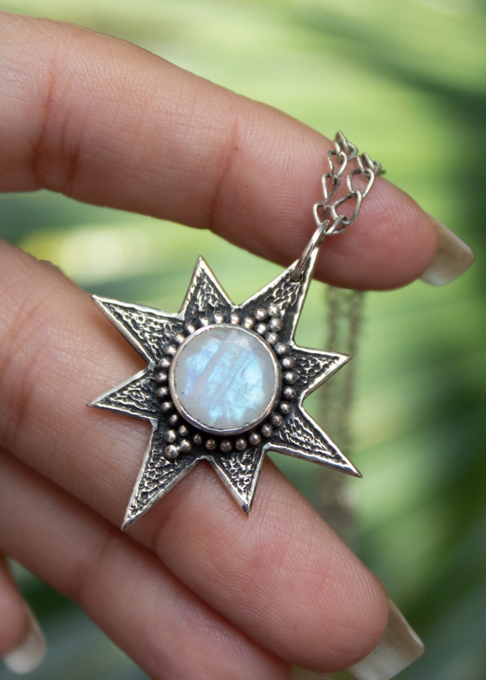 Moonstone Pendant, Handmade Celestial Pendant, AP-6901