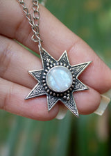 Moonstone Pendant, Handmade Celestial Pendant, AP-6901