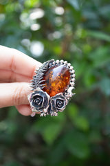 Golden Ember - Amber Ring, AR-7647