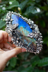 Wings of Becoming: Labradorite Cuff Bracelet, AB-7659