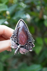 Red Botswana Agate Ring, AR-7664