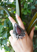 Red Botswana Agate Ring, AR-7664