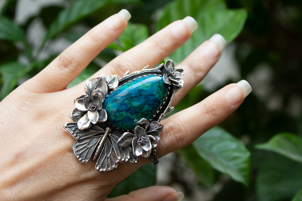 Tranquil Meadows: Chrysocolla Ring, AR-7198